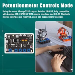 Adeept 5-DOF Robot Arm Kit 5Axis Robotic Compatible with Arduino IDE Programmable DIY Coding STEM Robotics Arm with OLED Display Processing Code and PDF Tutorials - Black