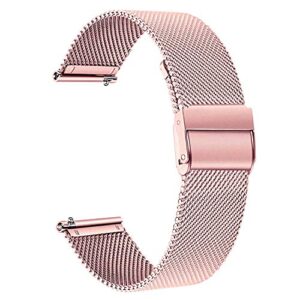 TRUMiRR Women Watchband for Michael Kors Access Gen 4 MKGO/MKGO Gen 5E 43mm, Mesh Woven Stainless Steel Watch Band Quick Release Strap Wristband for Michael Kors Access Gen 5 Lexington Smartwatch