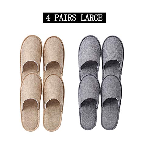 UILB 10 Pairs Disposable Home Slippers for Family Spa Guests Hotels Office - Mixed Multi-Color Slippers Home Party, Housewarming (10Pairs)