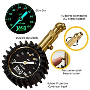 JACO Elite Tire Pressure Gauge - 100 PSI