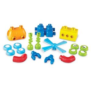 Learning Resources 1-2-3 Build It! Robot Factory, Fine Motor Toy, Robot Building Set for Unisex Children Ages 2+