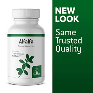 Graminex Alfalfa Tablets - Non-GMO Green Superfood Supplement with Vitamins, Minerals, Amino Acids - 240 Tablets