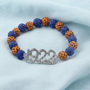 POTIY Sigma Gamma Rho Sorority Gift 1922 Sorority Jewelry SGR Charm Crystal Beads Bracelet for Women (1922 Bead Bracelet)