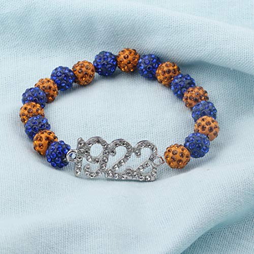 POTIY Sigma Gamma Rho Sorority Gift 1922 Sorority Jewelry SGR Charm Crystal Beads Bracelet for Women (1922 Bead Bracelet)