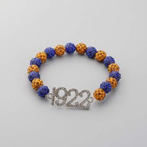 POTIY Sigma Gamma Rho Sorority Gift 1922 Sorority Jewelry SGR Charm Crystal Beads Bracelet for Women (1922 Bead Bracelet)