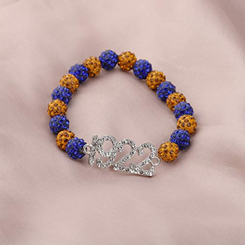 POTIY Sigma Gamma Rho Sorority Gift 1922 Sorority Jewelry SGR Charm Crystal Beads Bracelet for Women (1922 Bead Bracelet)