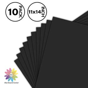 Mat Board Center, 10-Pack Backing Boards - Full Sheet - for Art, Prints, Photos, Prints and More (Black, 11x14)