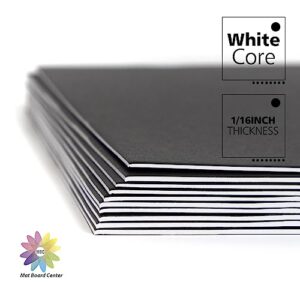 Mat Board Center, 10-Pack Backing Boards - Full Sheet - for Art, Prints, Photos, Prints and More (Black, 11x14)