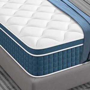 koorlian king mattress - 10 inch hybrid innerspring mattress in a box, cool comfort mattress with breathable memory foam and pocket spring,motion isolation, mattress king size 180 night trial