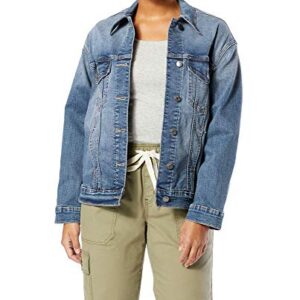 Signature by Levi Strauss & Co. Gold Label Women's Boyfriend Trucker Jacket (Available in Plus Size), Not So Basic, Large