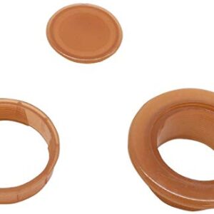 SUQ I OME 2 inch Outdoor Patio Thick Parasol Umbrella Hole Ring Plug and Cap Set, for Parasol Umbrella Table Hole Cover Insert(Brown)