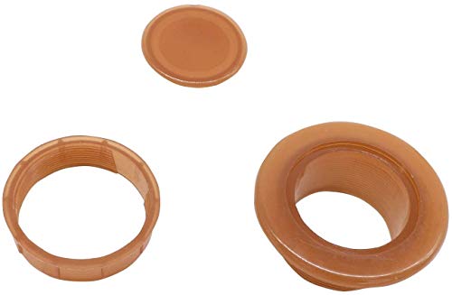 SUQ I OME 2 inch Outdoor Patio Thick Parasol Umbrella Hole Ring Plug and Cap Set, for Parasol Umbrella Table Hole Cover Insert(Brown)