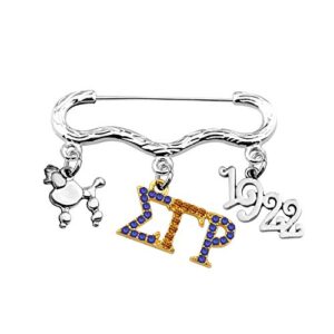 POTIY Sigma Gamma Rho Sorority Gift 1922 Sorority Pin SGR Charm Jewelry for Sorority Sisters (Style 2)