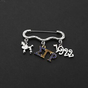 POTIY Sigma Gamma Rho Sorority Gift 1922 Sorority Pin SGR Charm Jewelry for Sorority Sisters (Style 2)