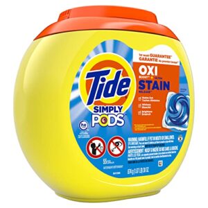 Tide Simply Pods + Oxi Laundry Detergent Soap Pods, Refreshing Breeze, 55 Count, 30 ounces