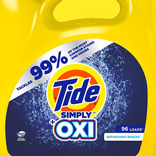 Tide Simply + Oxi Liquid Laundry Detergent, 96 loads