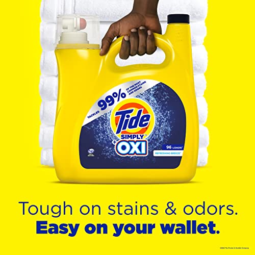 Tide Simply + Oxi Liquid Laundry Detergent, 96 loads