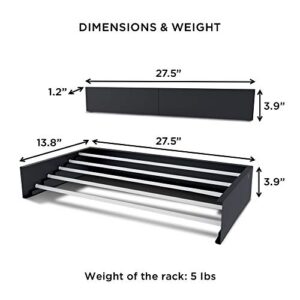 Step Up Laundry Drying Rack, Wall Mounted, Retractable Clothes Drying Rack, 40lbs Capacity, 11.6 Linear Ft, with Wall Template and Long Screwdriver Bit (White - 28")