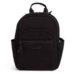 vera bradley women's microfiber small backpack, true black, one size