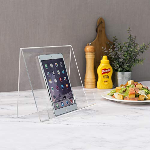 MyGift Premium Clear Acrylic Cookbook Holder Stand, Recipe Book Display Rack