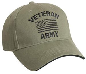 rothco vintage veteran low profile cap (army/vintage olive drab, one size)