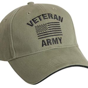 Rothco Vintage Veteran Low Profile Cap (Army/Vintage Olive Drab, One Size)