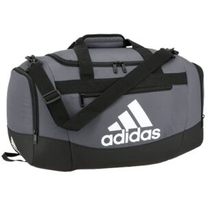 adidas unisex defender 4 small duffel bag, team onix grey, one size