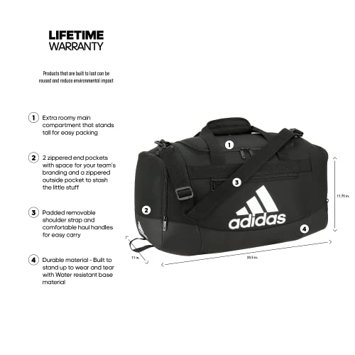 adidas Unisex Defender 4 Small Duffel Bag, Team Onix Grey, One Size