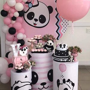 Black White Pink Balloon Garland Kit,Panda Themed Party Supplies,100PCS Latex Balloons for Baby Shower Birthday Wedding Bridal Anniversary Decorations