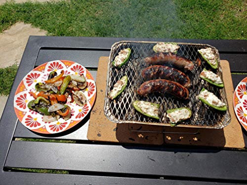 CHARBOX, Fun Pack (1-4 People) Disposable BBQ Charcoal Grill/Portable/Ready to Use/Lasts 3 Hrs!!/Recyclable/Barbecue Grill/Eco Friendly - Great for Camping,Tailgate & Backyard Parties!!!