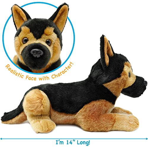 VIAHART Gretchen The German Shepherd - 15 Inch Stuffed Animal Plush - by Tiger Tale Toys