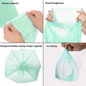 Small Trash Bags, 2.6 Gallon Compostable Trash Bags Bathroom Wastebasket Can Liners , 125 Count (Pack of 1) Mini Compost Trash Bags For Bedroom Office Fit 10 Liter ,Green