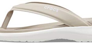 Crocs Capri V Sporty Flip Flops | Sandals for Women, Cobblestone, 11