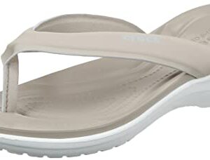 Crocs Capri V Sporty Flip Flops | Sandals for Women, Cobblestone, 11