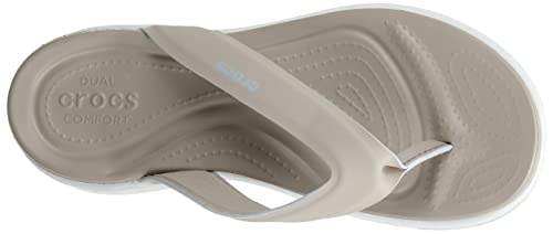 Crocs Capri V Sporty Flip Flops | Sandals for Women, Cobblestone, 11