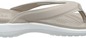 Crocs Capri V Sporty Flip Flops | Sandals for Women, Cobblestone, 11