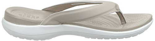 Crocs Capri V Sporty Flip Flops | Sandals for Women, Cobblestone, 11