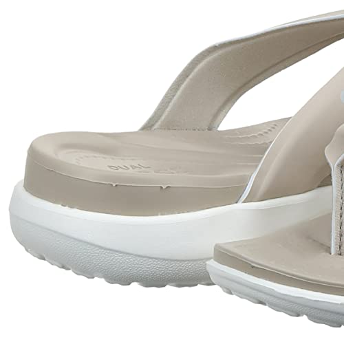 Crocs Capri V Sporty Flip Flops | Sandals for Women, Cobblestone, 11