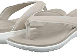 Crocs Capri V Sporty Flip Flops | Sandals for Women, Cobblestone, 11