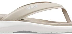 Crocs Capri V Sporty Flip Flops | Sandals for Women, Cobblestone, 11