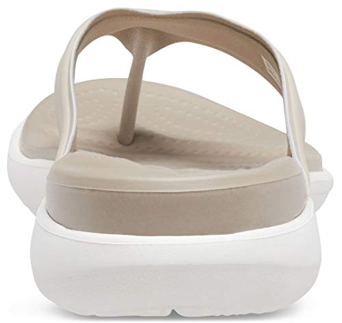 Crocs Capri V Sporty Flip Flops | Sandals for Women, Cobblestone, 11