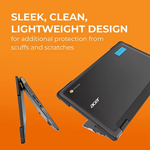 Gumdrop SlimTech Case Fits Acer Chromebook Spin 511/R752TN (2-in-1). Designed for K-12 Students, Teachers and Classrooms– Drop Tested, Rugged, Shockproof Bumpers for Reliable Device Protection – Black