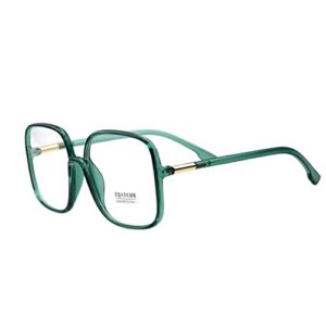 shiratori woman's new retro blue light blocking glasses oversized nerd eyeglasses frame anti blue ray computer game glasses green