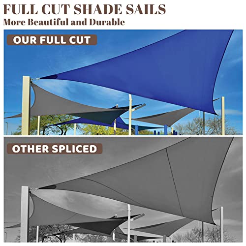 SUNLAX Sun Shade Sail, 6.5'x 9'10'' Brown Rectangle Canopy Shades for Outdoor Patio Pergola Cover Sunshade Sails UV Blocking Canovas Covers