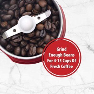 Wirsh Coffee Grinder-Electric Coffee Grinder with Stainless Steel Blades, Coffee and Spice Grinder with Powerful Motor and 4.2oz. Large Capacity for Coffee Beans,Herbs,Spices, Peanuts,Grains and More
