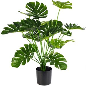 toopify 28" fake plants large artificial floor faux plants indoor tall for home office living room decor