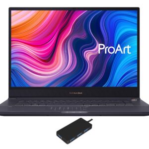 ASUS ProArt StudioBook 17 H700GV Workstation Laptop (Intel i7-9750H 6-Core, 64GB RAM, 2TB m.2 SATA SSD, 17.0" 1920x1200, RTX 2060, Fingerprint, WiFi, Bluetooth, Webcam, Win 10 Pro) with USB Hub