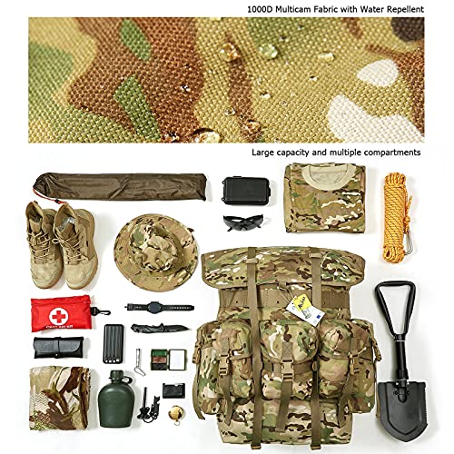 MT Military Rucksack Alice Pack Army Tactical Backpack with Frame and Butt Pack