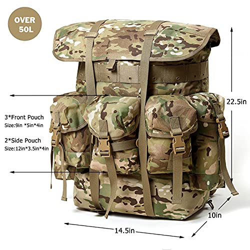 MT Military Rucksack Alice Pack Army Tactical Backpack with Frame and Butt Pack