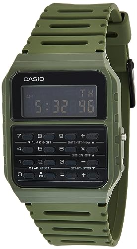 Casio CA-53WF-3B Calculator Green Digital Mens Watch Original New Classic CA-53, 43.2×34.4×8.2mm (CA-53WF-3BDF)